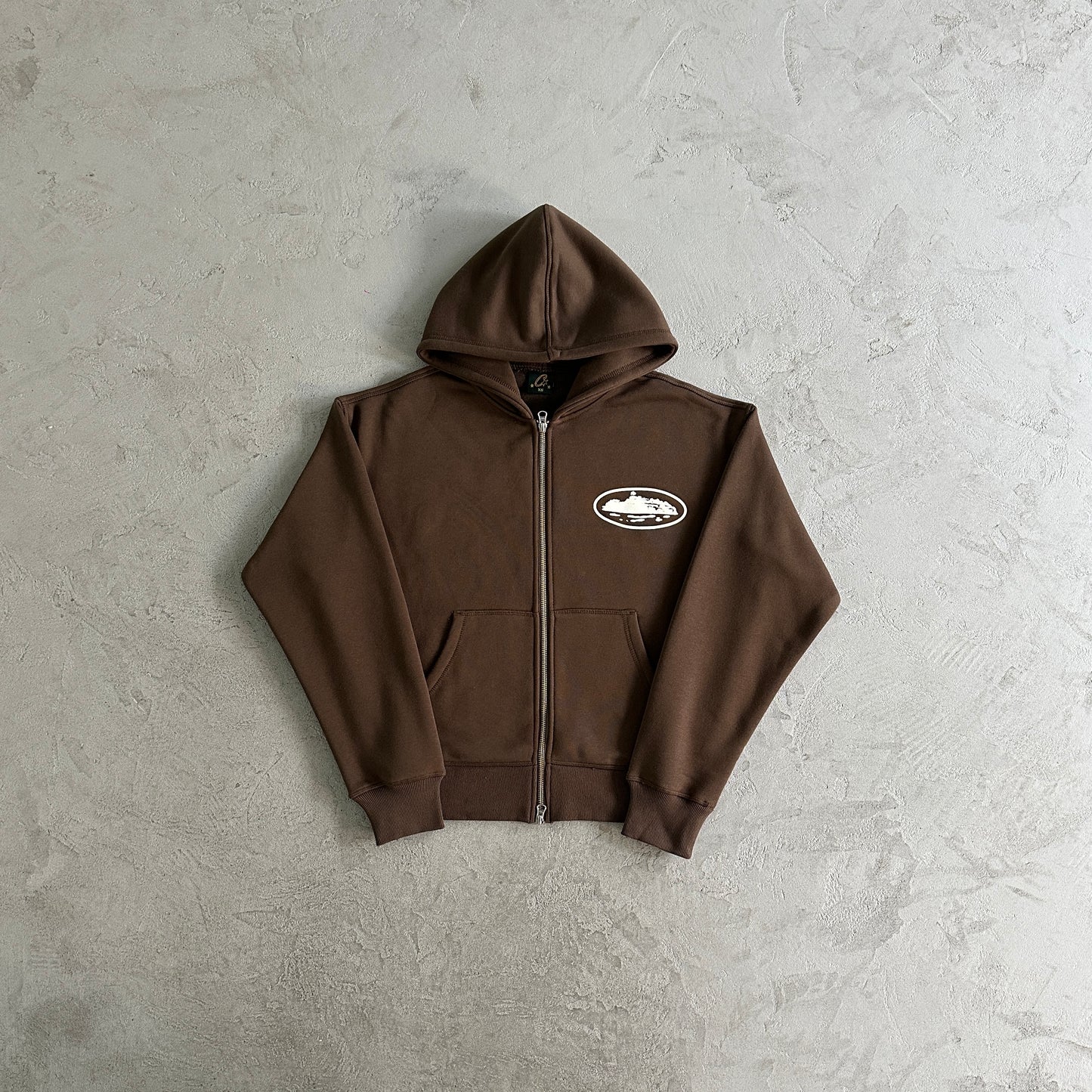 Corteiz island puff print zip set-brown Tracksuit