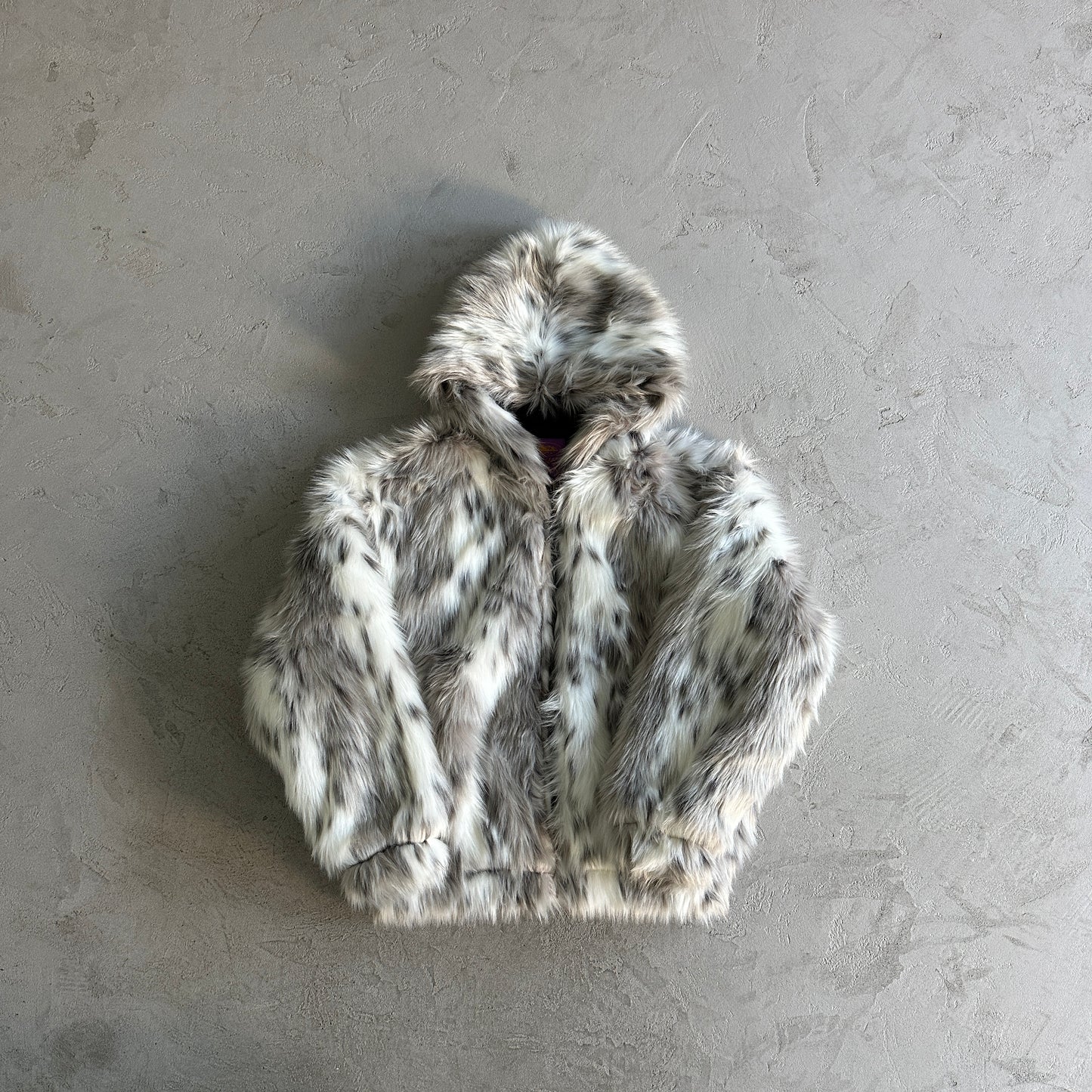 Corteiz small faux fur hooded jacket