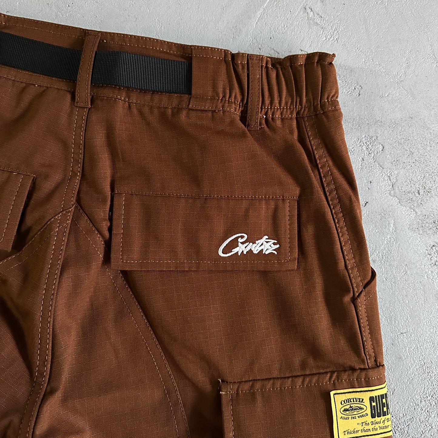 Corteiz brown white with logo cargo