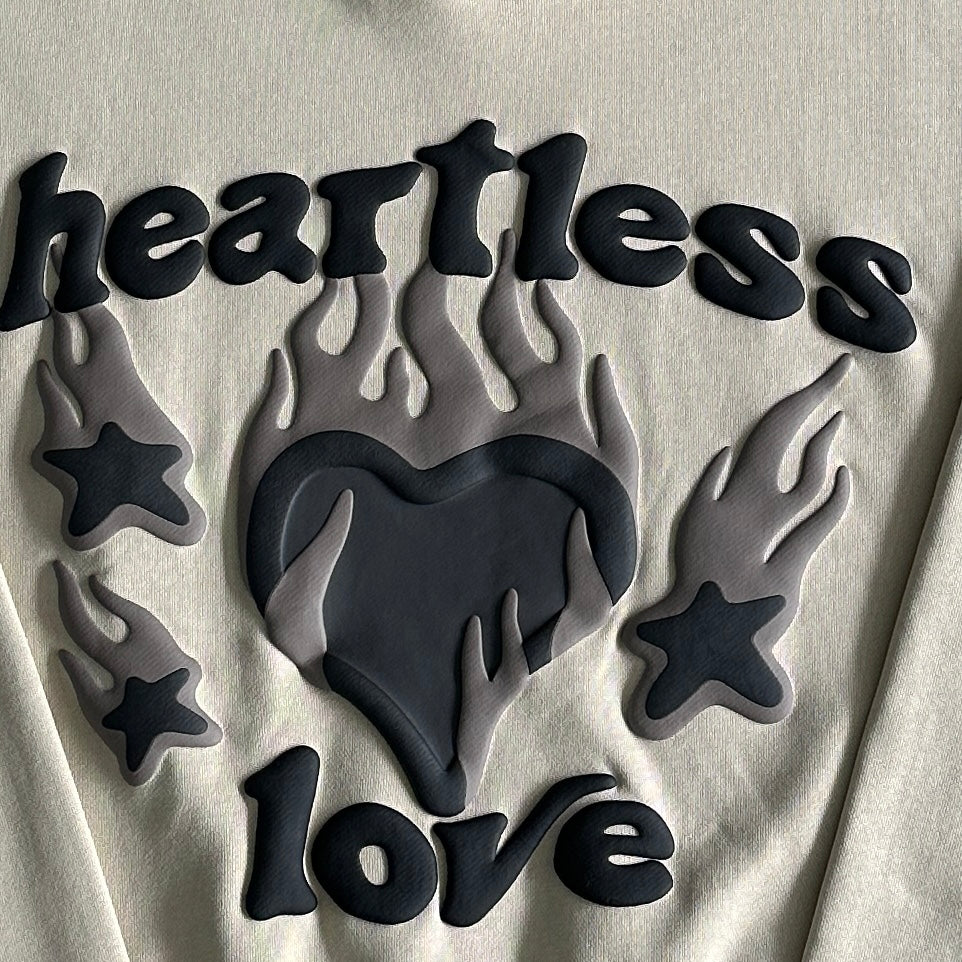 Broken Planet heartless love hoodie-bone white