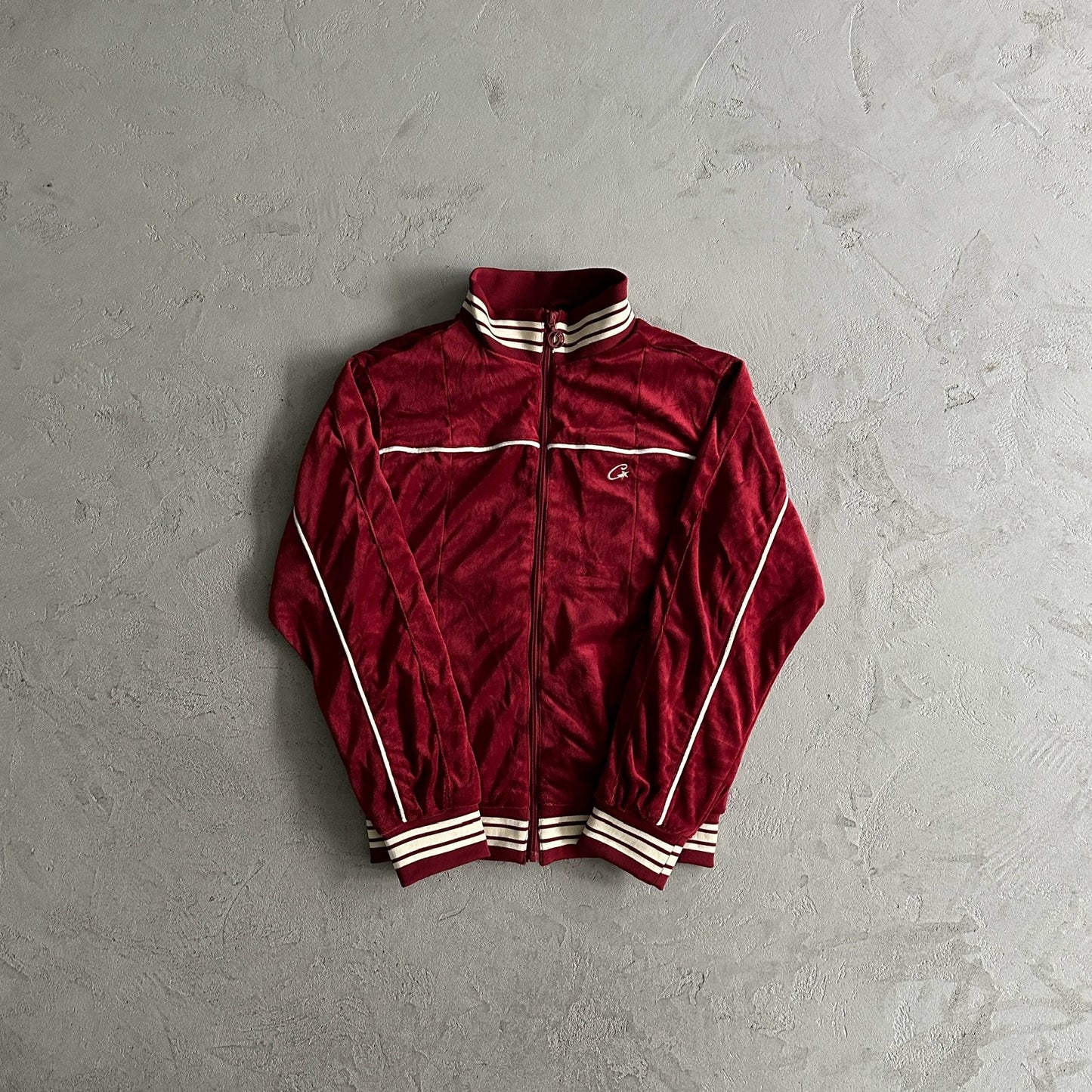 Corteiz small velour amg set - red