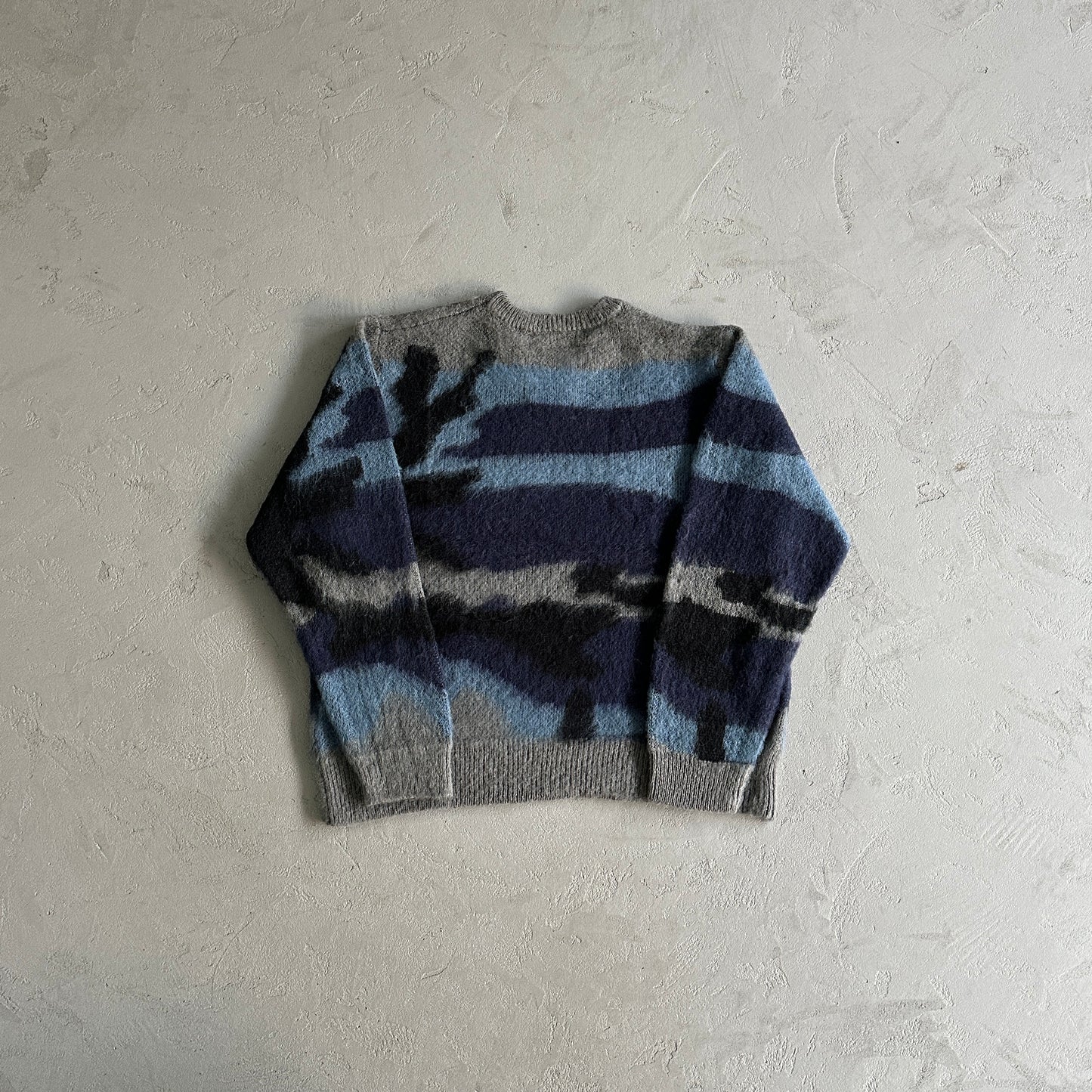 Corteiz Medium Mohair kmit sweater deep ocean camo