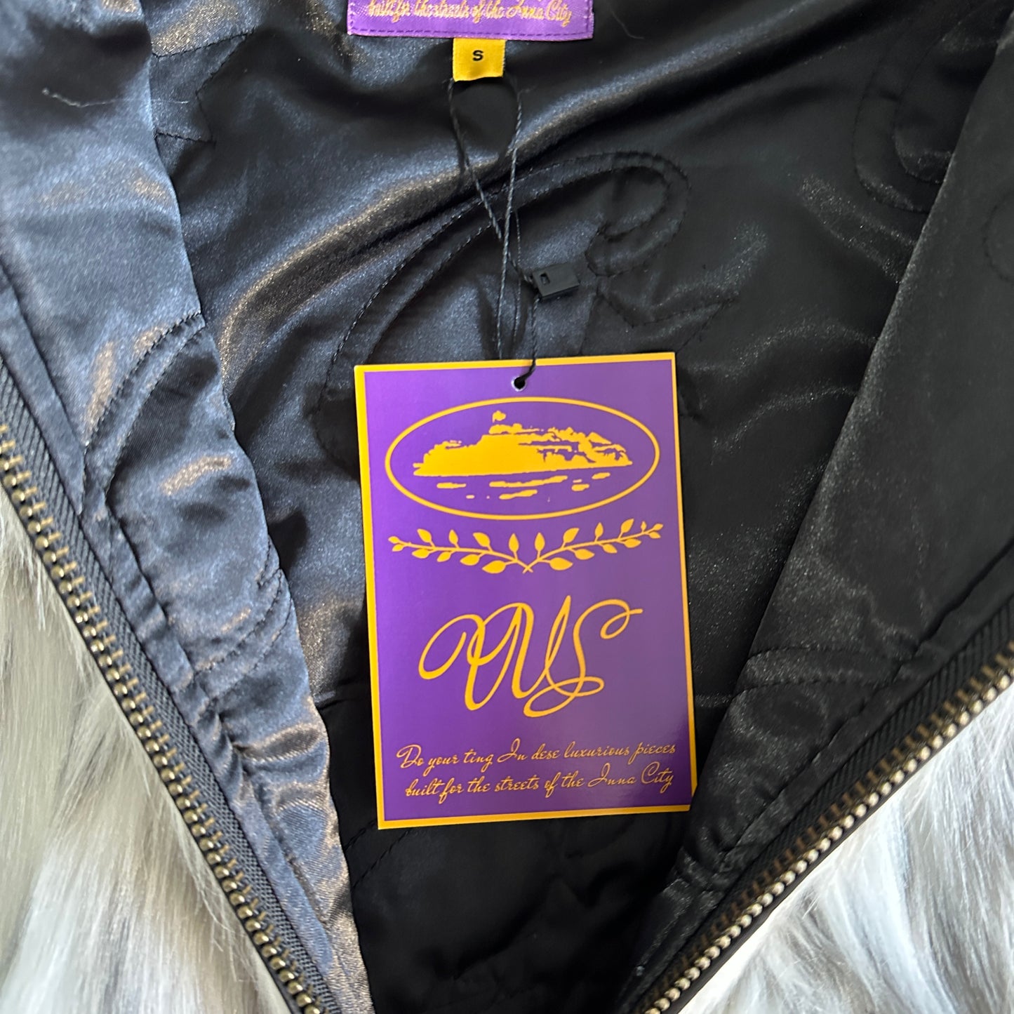 Corteiz small faux fur hooded jacket