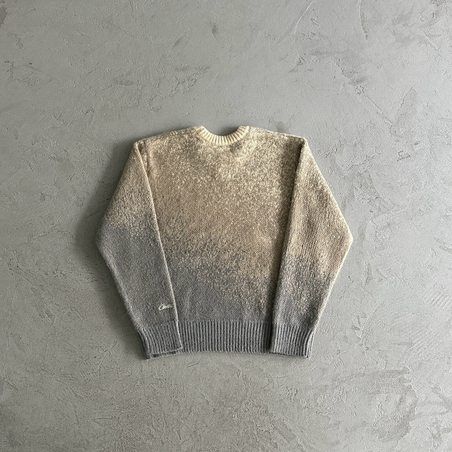 Corteiz small Cream Jumper star mohairknit sweater