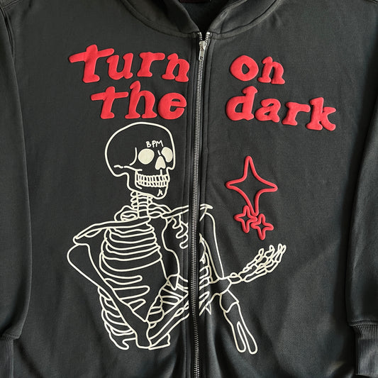 Broken Planet skeleton zip up hoodie