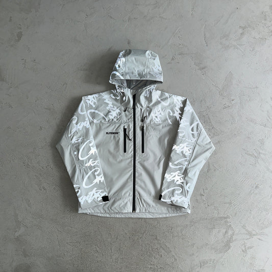 Corteiz elitework shell jacke-grey