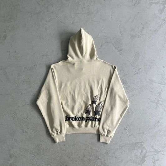 Broken Planet heartless love hoodie-bone white