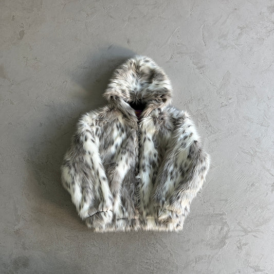 Corteiz small faux fur hooded jacket