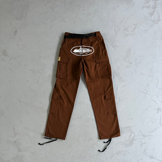 Corteiz brown white with logo cargo