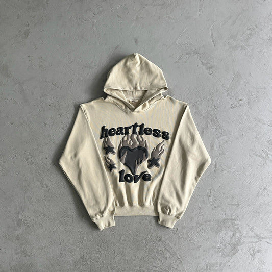 Broken Planet heartless love hoodie-bone white