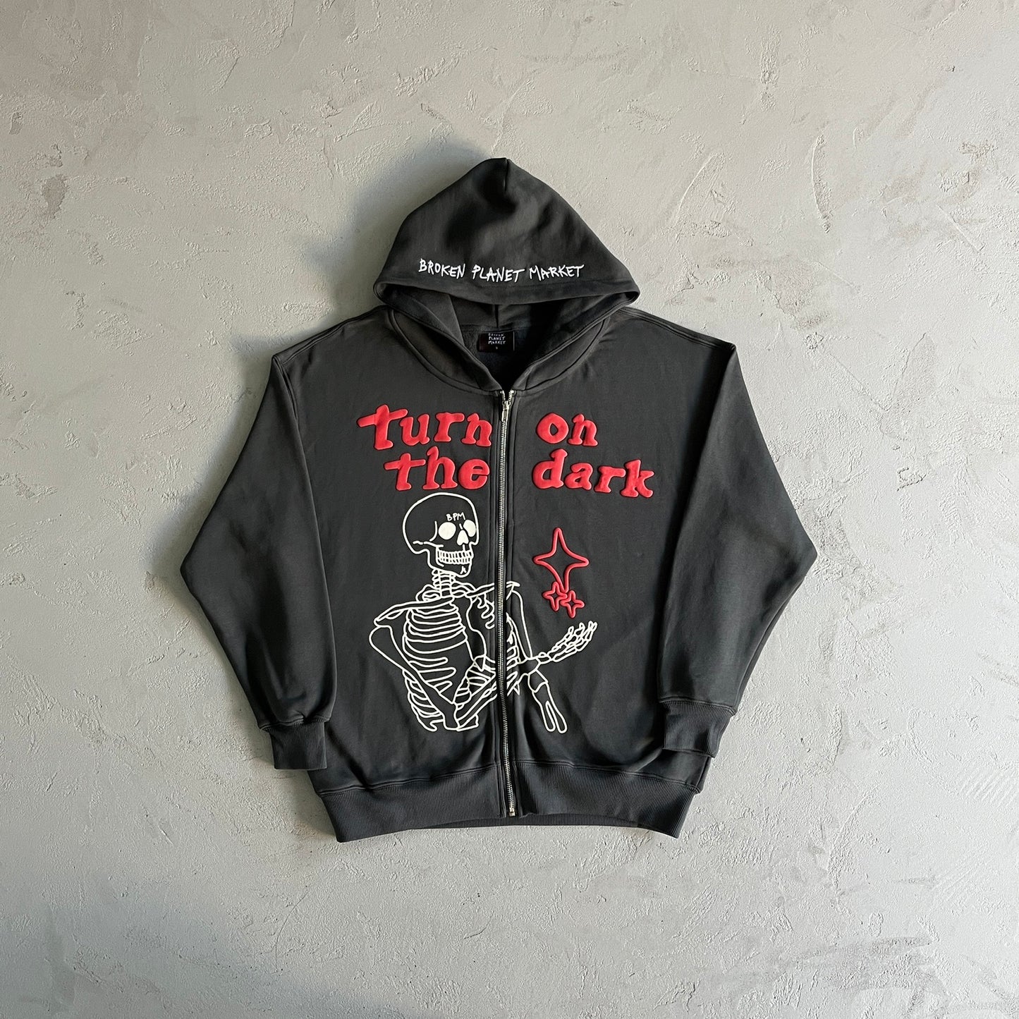 Broken Planet skeleton zip up hoodie