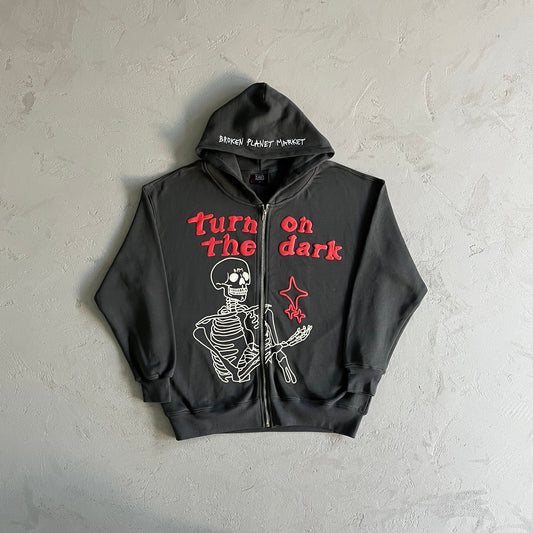 Broken Planet skeleton zip up hoodie