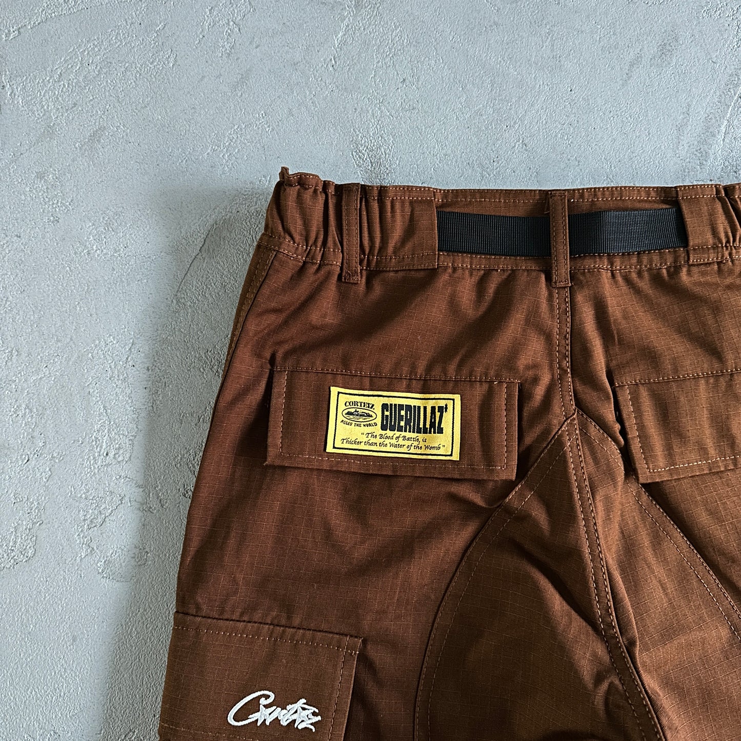 Corteiz brown white with logo cargo
