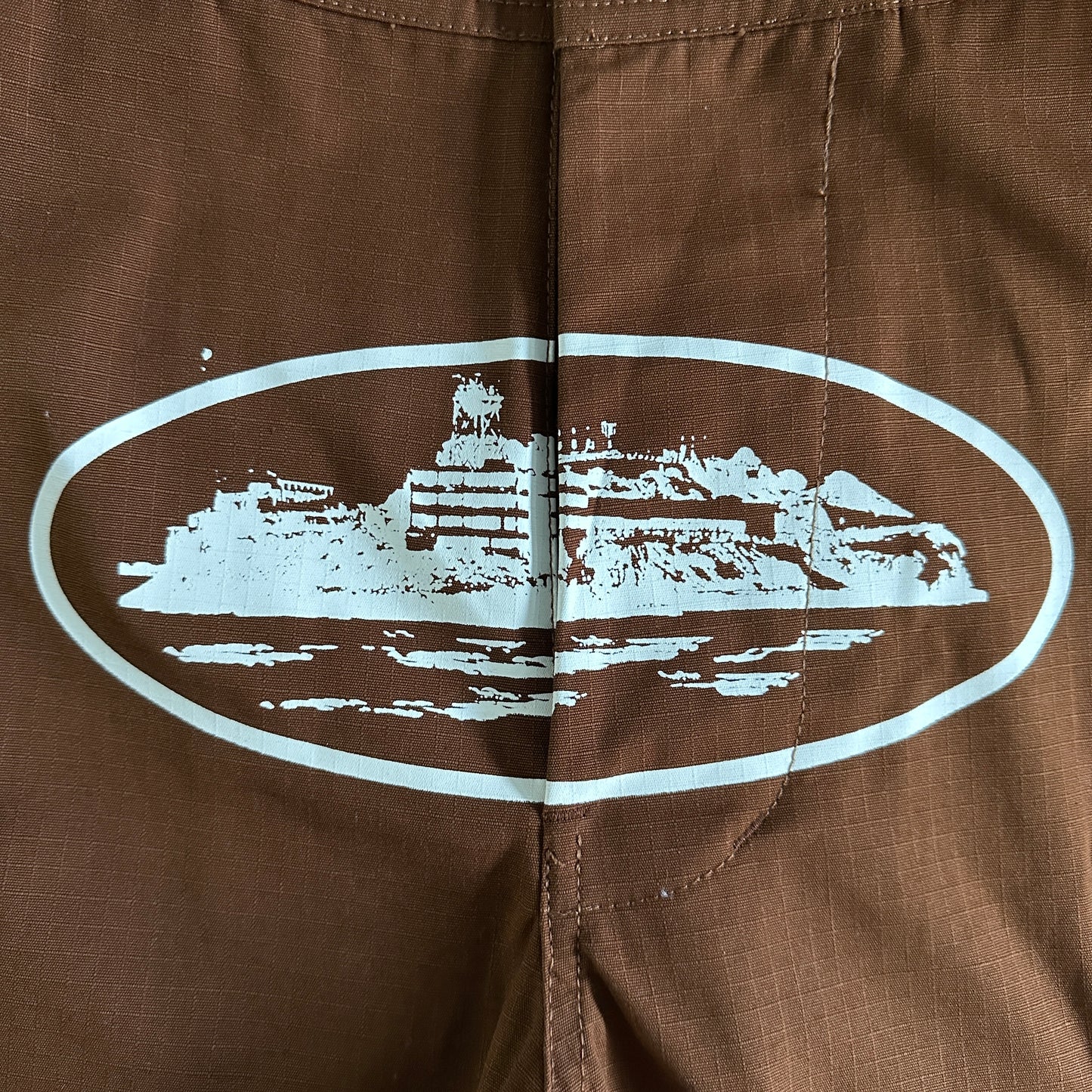 Corteiz brown white with logo cargo