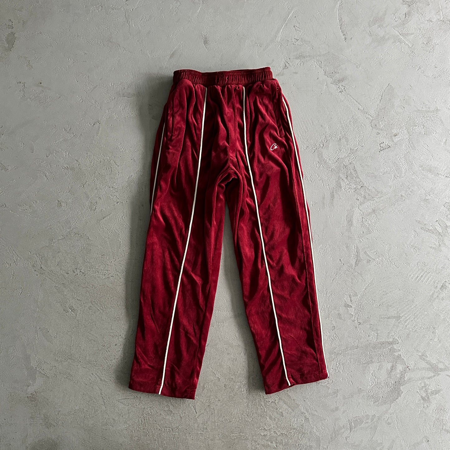 Corteiz small velour amg set - red